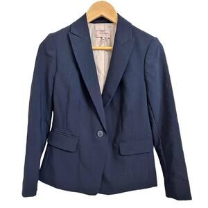 Rebecca Taylor Tailored Clean Suiting Blazer Jacket Blue Size 2